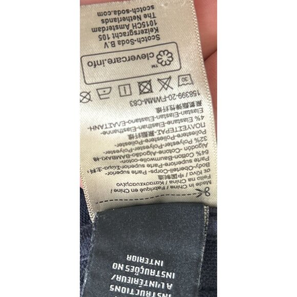 Scotch & Soda Mens Black Jogger Pants Drawstring Waist Zippered Pockets - Picture 7 of 10